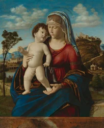 Madone et enfant dans un paysage, vers 1496-99