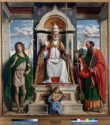 Saint Pierre en trône avec Saint Jean-Baptiste et Saint Paul