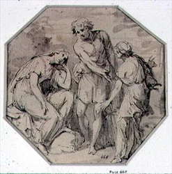 Un Homme et deux Femmes Conversant