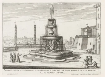 Fontaine dans les jardins de la Villa Mondragone à Frascati