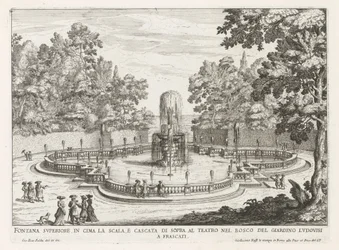 Fontaine dans les jardins de la Villa Torlonia à Frascati