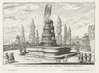 Fontaine dans les jardins de la Villa Torlonia à Frascati