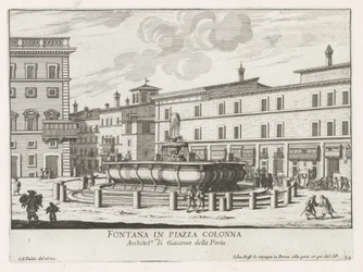 Fontaine sur la Piazza Colonna à Rome