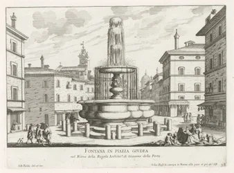 Fontaine sur la Piazza Giudia à Rome