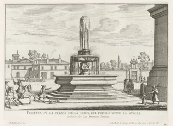 Fontaine sur la Piazza del Popolo à Rome