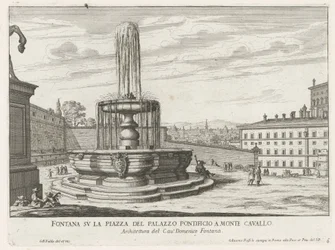 Fontaine sur la Piazza del Quirinale à Rome