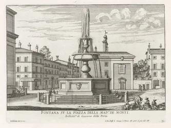 Fontaine sur la Piazza della Madonna dei Monti à Rome