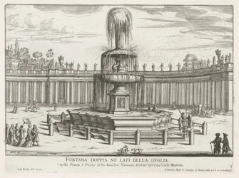 Fontaine sur la place Saint-Pierre au Vatican