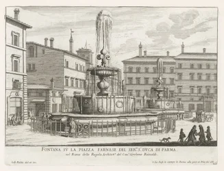 Fontaines sur la Piazza Farnese à Rome