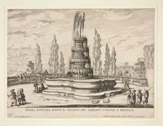 Fontaine dans les jardins du palais Ludovisi à Frascati