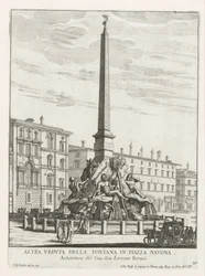 Fontaine des Quatre-Fleuves sur la Piazza Navona à Rome