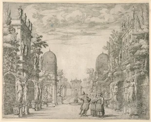 Décor de scène pour la scène 3, "La Vita Humana overo," de "Il Trionfo della Pieta"