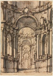 Conception pour un décor de scène : Intérieur d