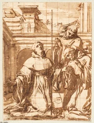 Une scène de la vie de Saint Nicolas de Tolentino