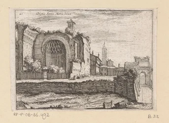 Vestiges du Temple de Vénus et de Rome à Rome (Vues de Rome)