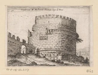 Tombe de Caecilia Metella à Rome (Gezichten op Rome, série)