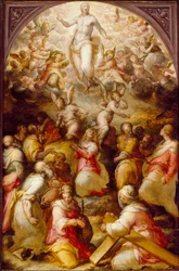 Le Christ en gloire avec Sainte Agnès et Sainte Hélène