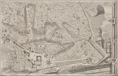 Nuova pianta di Roma data in luce da Giambattista Nolli l’année MDCCXLVII, connue sous le nom de La Pianta Grande di Roma