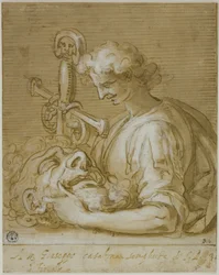 David avec la tête et l