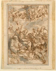 Exaltation de la Croix et des Saints (Conception pour une peinture pour la cathédrale de Pise)