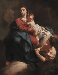 Madone et Enfant avec une Figure Adorante