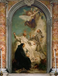 Les trois saints dominicains : Saint Vincent Ferrer, Saint Ludovic Bertrand et Saint Hyacinthe (huile sur toile)