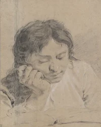 Jeune garçon lisant un livre
