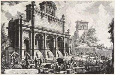 Vue du Castello dell’Acqua Paola sur le Monte Aureo (Gianicolo)