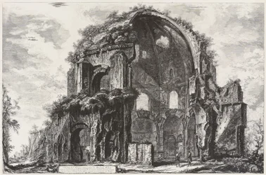 Vue du temple octogonal de Minerva Medica (nymphée)