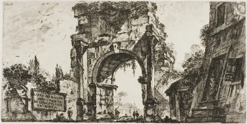 Arc de Drusus à la Porta S. Sebastiano à Rome, planche 8 de Quelques vues d