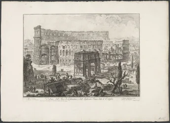 Arc de Constantin et le Colisée à Rome