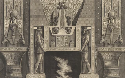 Cheminée de style égyptien