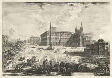 Vue du Latran à Rome avec la basilique Saint-Jean-de-Latran
