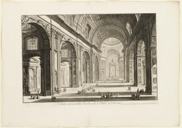Vue intérieure de la basilique Saint-Pierre au Vatican, d