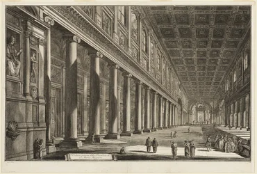 Vue intérieure de la Basilique de S. Maria Maggiore, de Vues de Rome