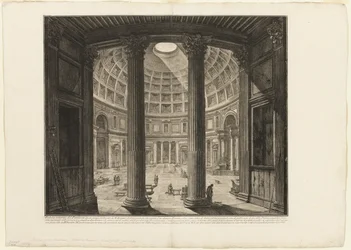 Vue intérieure du Panthéon, des Vues de Rome