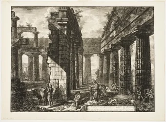 Vue intérieure des restes de l