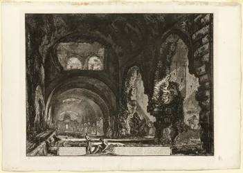 Vue intérieure de la villa de Mécène, des Vues de Rome