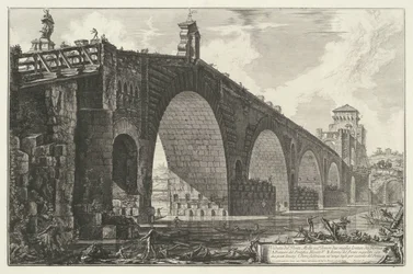Pont Milvius à Rome (Vues de Rome)