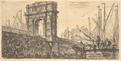 Planche 28 : Arc de Trajan à Ancône, vers 1748