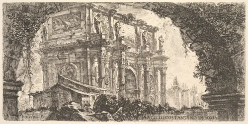 Planche 9 : Arc de Constantin à Rome, tiré de « Antichità Romane de
