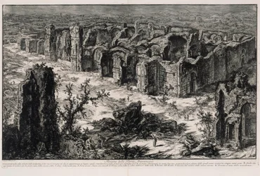 Ruines des thermes de Caracalla (tiré de : Vedute di Roma)