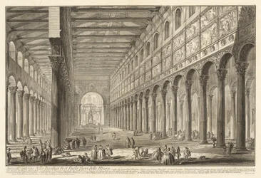 Vue intérieure de la basilique Saint-Paul-hors-les-Murs