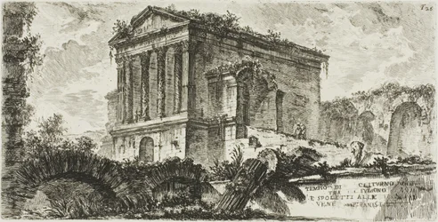 Temple de Clitumnus entre Foligno et Spoleto, planche 26 de Quelques Vues d