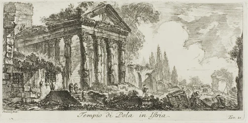 Temple de Pola en Istrie, planche 21 de Quelques vues d
