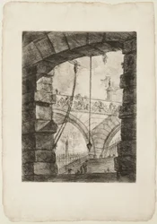 La grande piazza, planche 4 des Prisons imaginaires