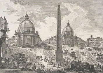 La Piazza del Popolo, ca. 1750