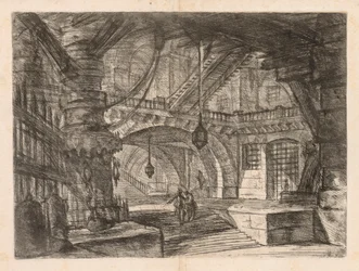 Les Prisons : Une grande salle avec des lanternes, 1745-1750