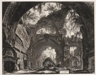 Thermes dans la Villa Adriana à Tivoli