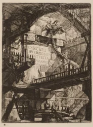 Page de titre, Planche I des Prisons imaginaires, c.1750